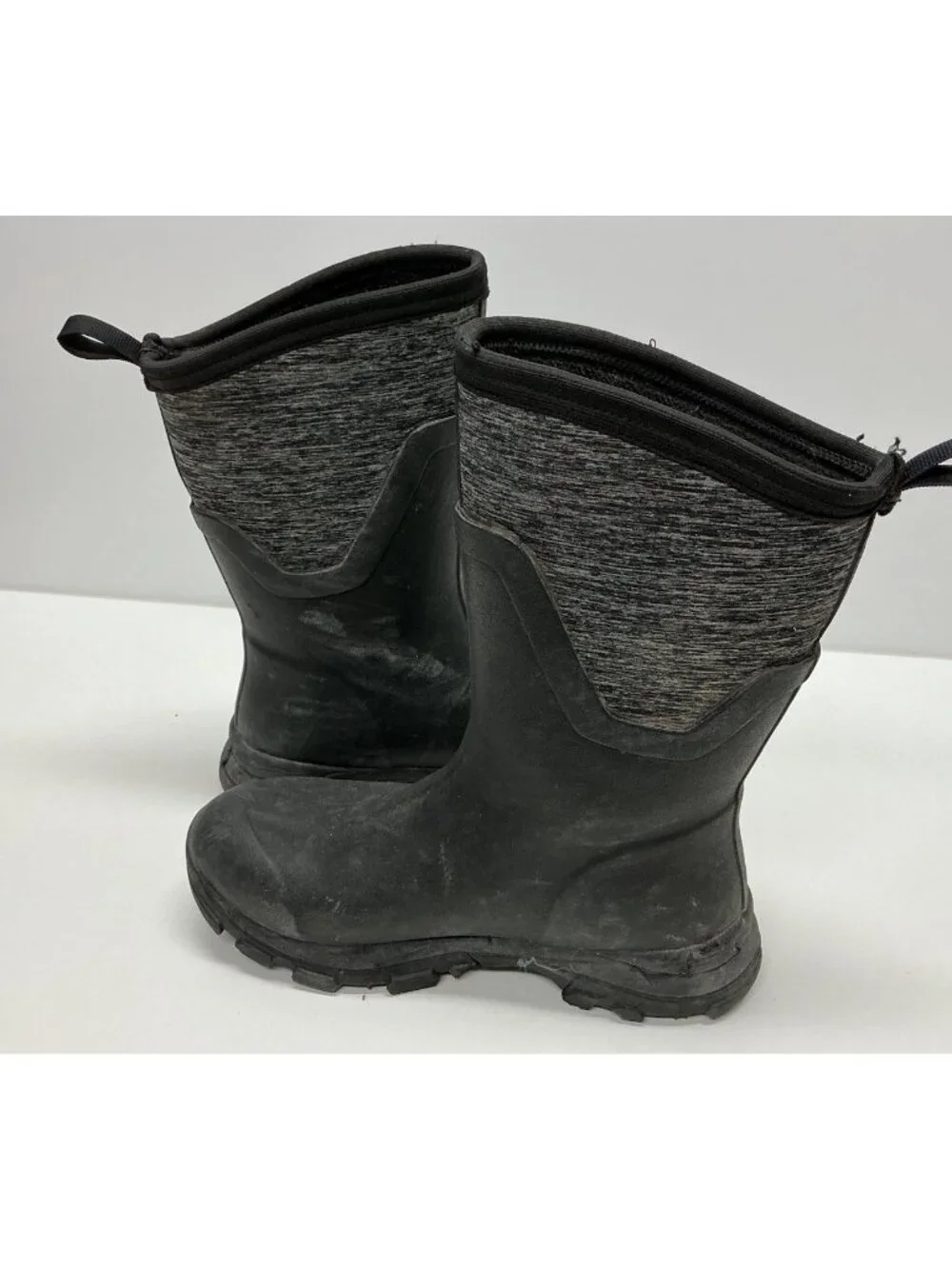 Original Muck Boots Arctic Ice + Grip Mid Rain Boots Women's Black Pull On Sz 9